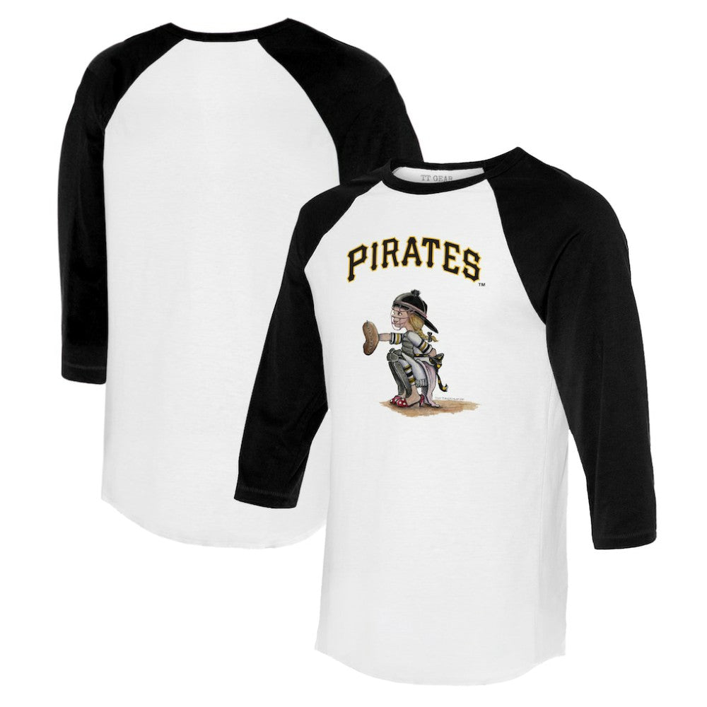 Pittsburgh Pirates Tiny Turnip Women's Kate 3/4-Sleeve Raglan T-Shirt Sale