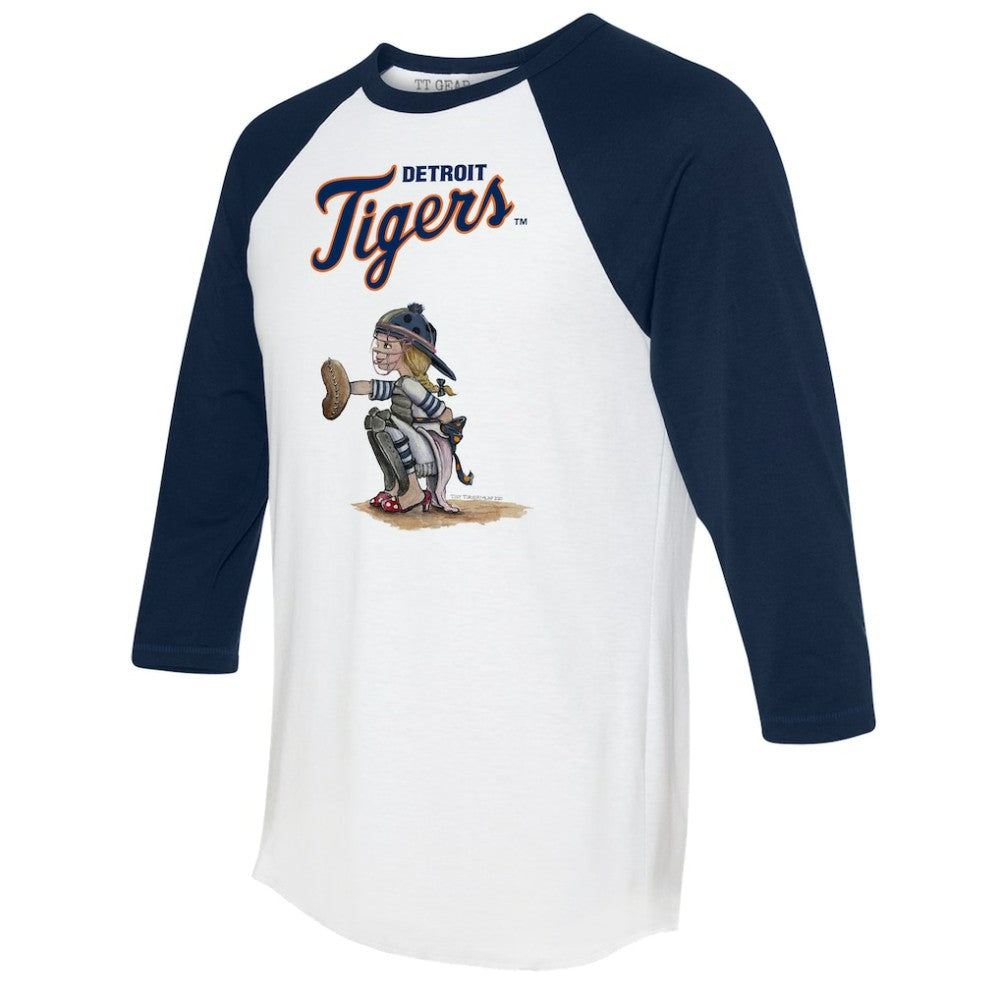 Detroit Tigers Tiny Turnip Women's Kate 3/4-Sleeve Raglan T-Shirt On Sale