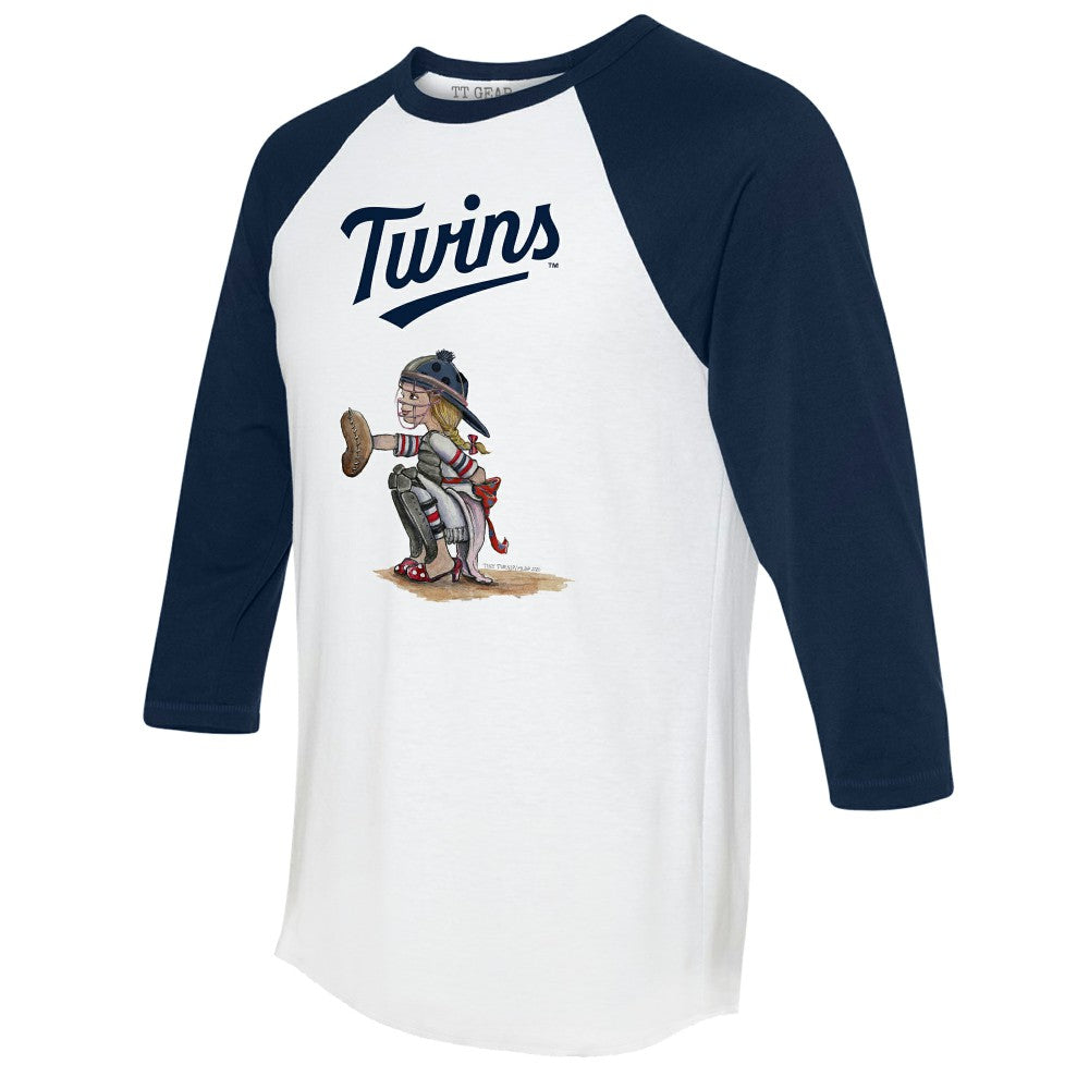 Minnesota Twins Tiny Turnip Women's Kate 3/4-Sleeve Raglan T-Shirt Sale