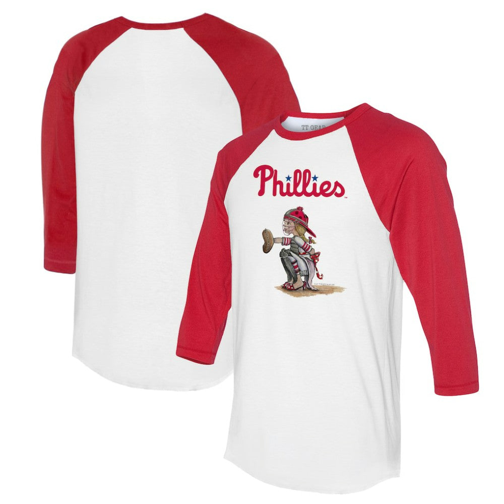 Philadelphia Phillies Tiny Turnip Women's Kate 3/4-Sleeve Raglan T-Shirt for sale