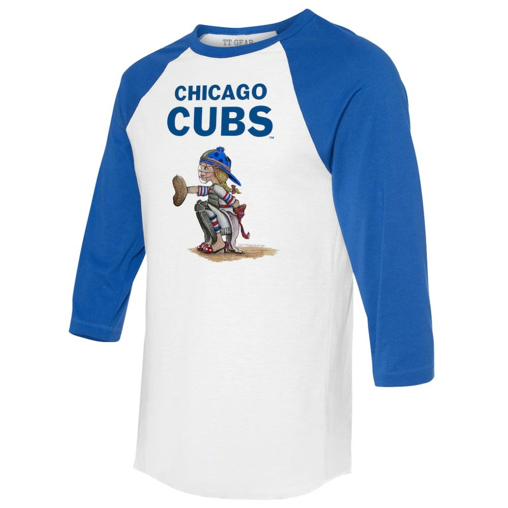 Chicago Cubs Tiny Turnip Women's Kate 3/4-Sleeve Raglan T-Shirt Online
