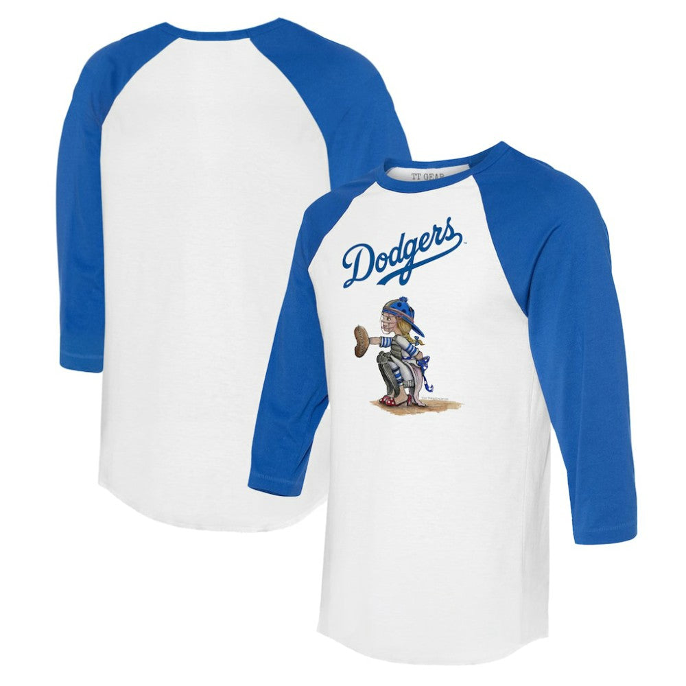 Los Angeles Dodgers Tiny Turnip Women's Kate 3/4-Sleeve Raglan T-Shirt Sale