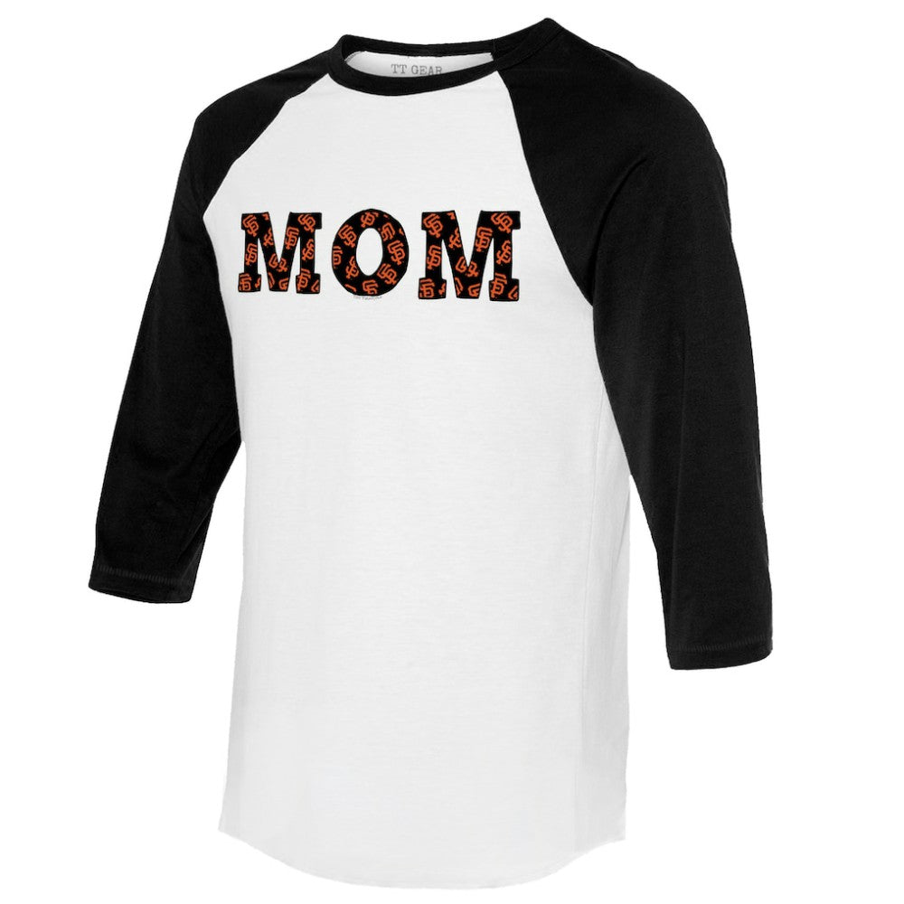 San Francisco Giants Tiny Turnip Women's Logo Mom 3/4-Sleeve Raglan T-Shirt discount