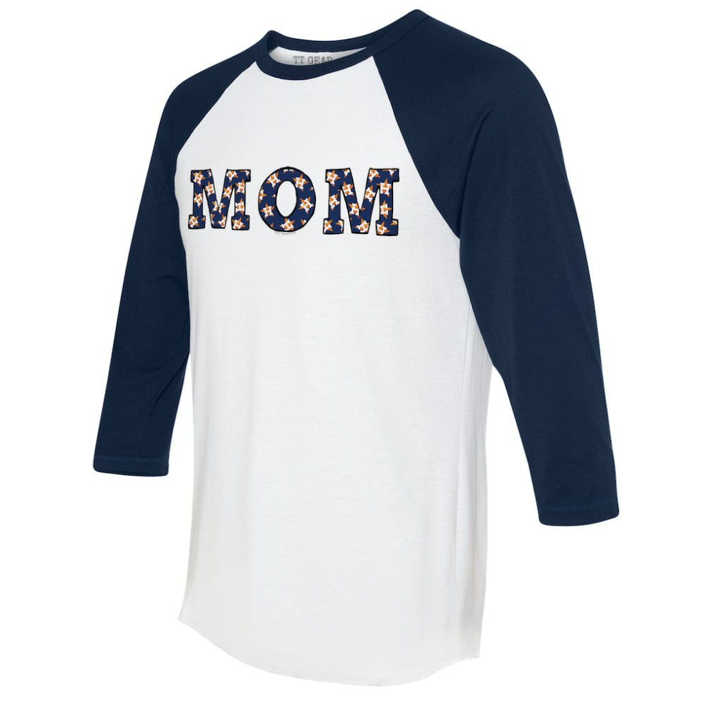 Houston Astros Tiny Turnip Women's Logo Mom 3/4-Sleeve Raglan T-Shirt Near Me