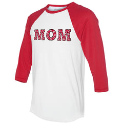 Cincinnati Reds Tiny Turnip Women's Logo Mom 3/4-Sleeve Raglan T-Shirt Clearance