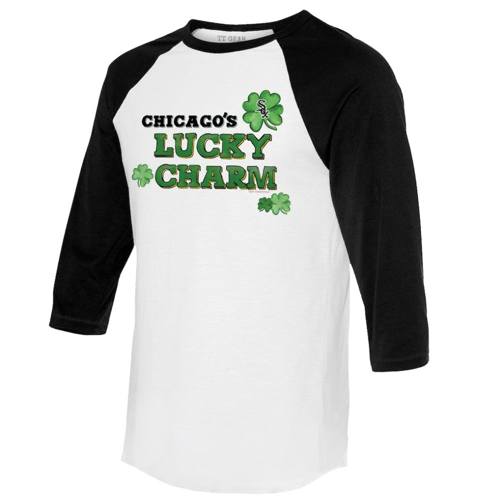 Chicago White Sox Tiny Turnip Women's Lucky Charm 3/4-Sleeve Raglan T-Shirt Online