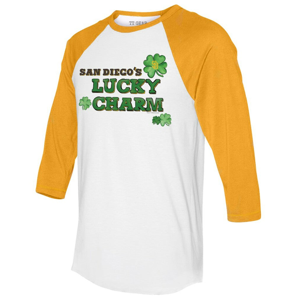 San Diego Padres Tiny Turnip Women's Lucky Charm 3/4-Sleeve Raglan T-Shirt discount