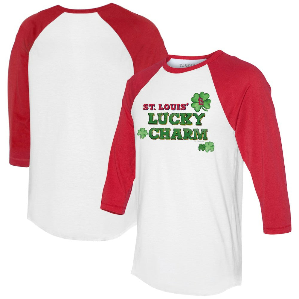 St. Louis Cardinals Tiny Turnip Women's Lucky Charm 3/4-Sleeve Raglan T-Shirt Sale