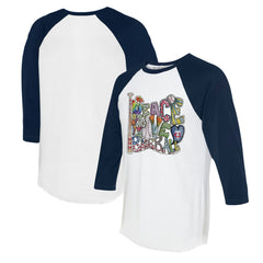 Minnesota Twins Tiny Turnip Women's Peace Love Baseball 3/4-Sleeve Raglan T-Shirt discount