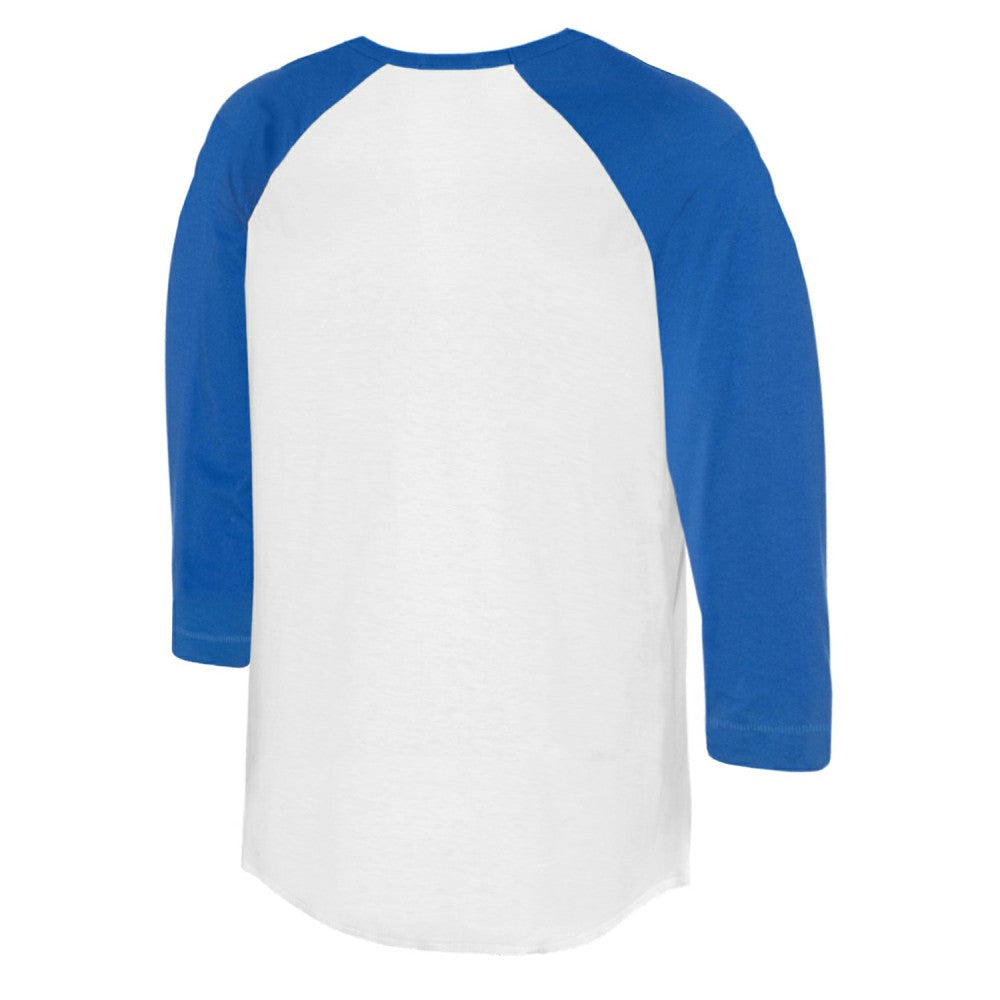 Kansas City Royals Tiny Turnip Women's Peace Love Baseball 3/4-Sleeve Raglan T-Shirt for sale
