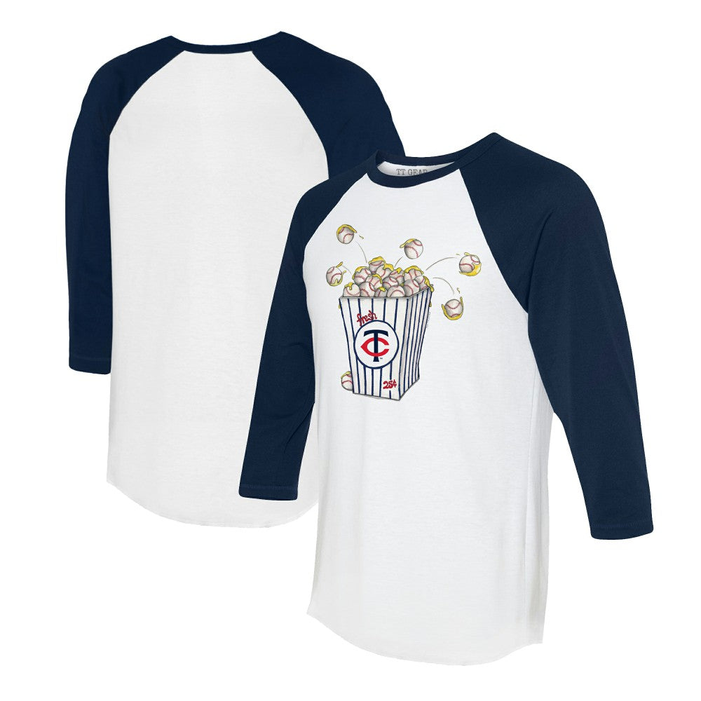 Minnesota Twins Tiny Turnip Women's Popcorn 3/4-Sleeve Raglan T-Shirt discount