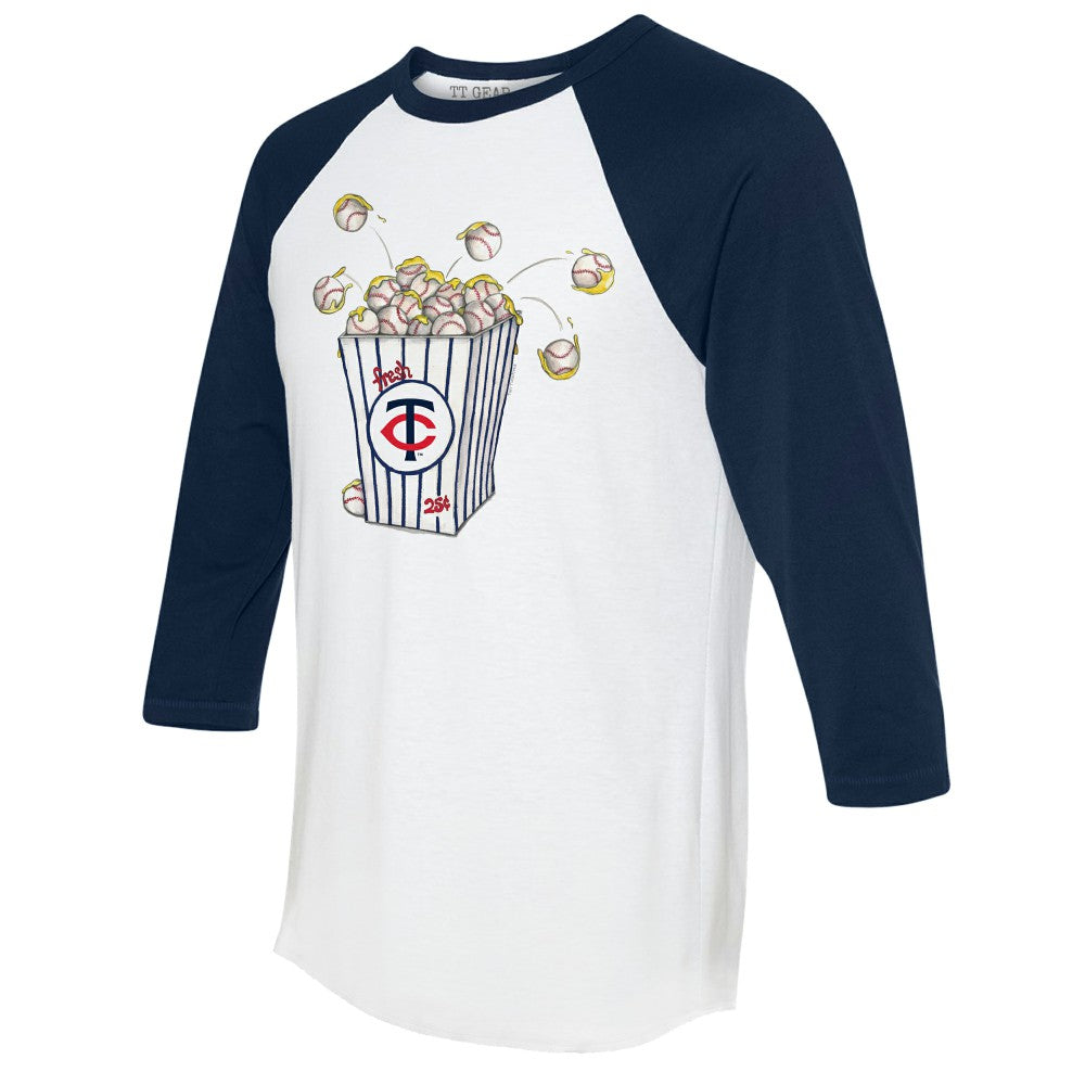 Minnesota Twins Tiny Turnip Women's Popcorn 3/4-Sleeve Raglan T-Shirt discount