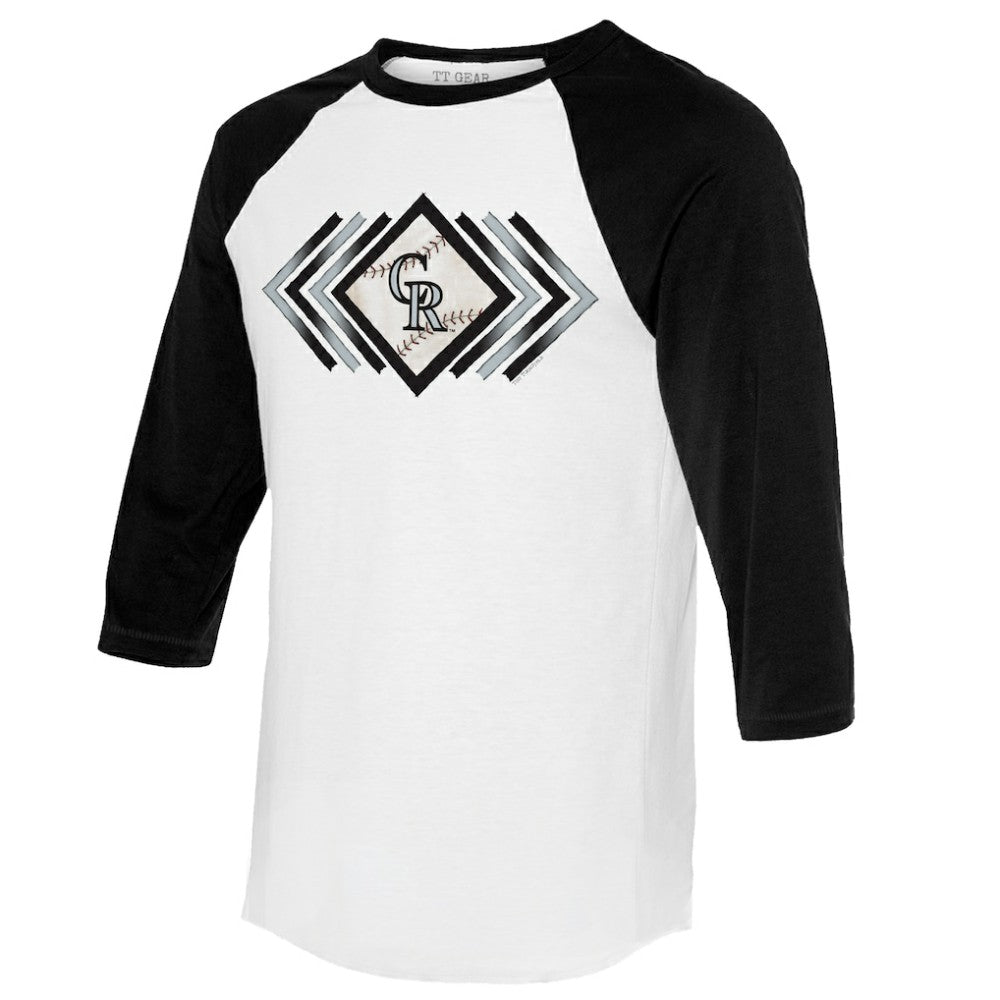 Colorado Rockies Tiny Turnip Women's Prism Arrows 3/4-Sleeve Raglan T-Shirt Clearance