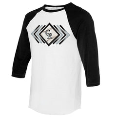 Colorado Rockies Tiny Turnip Women's Prism Arrows 3/4-Sleeve Raglan T-Shirt Clearance