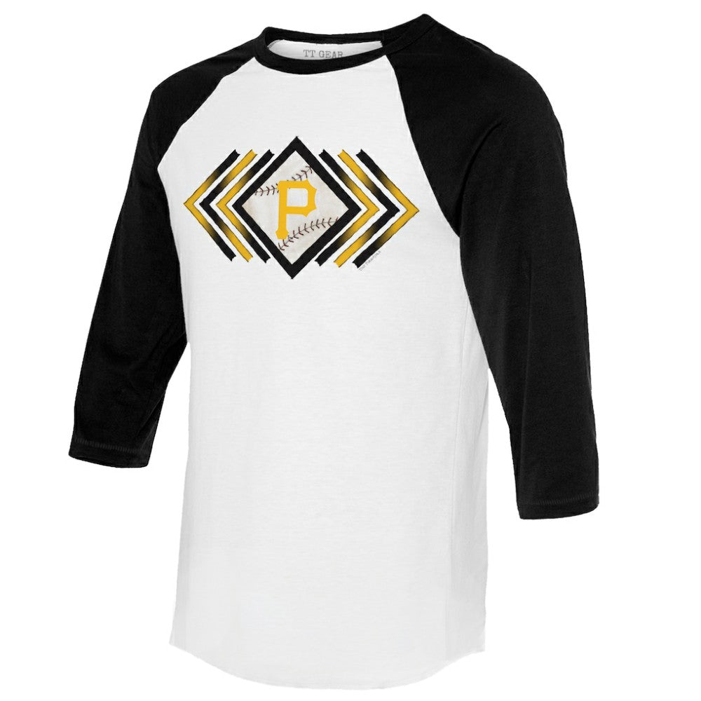 Pittsburgh Pirates Tiny Turnip Women's Prism Arrows 3/4-Sleeve Raglan T-Shirt On Sale