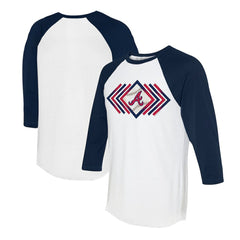 Atlanta Braves Tiny Turnip Women's Prism Arrows 3/4-Sleeve Raglan T-Shirt for sale