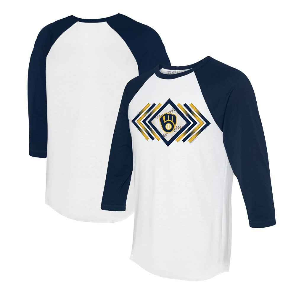 Milwaukee Brewers Tiny Turnip Women's Prism Arrows 3/4-Sleeve Raglan T-Shirt discount