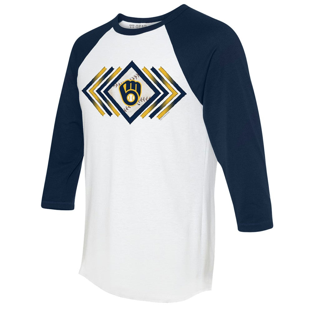 Milwaukee Brewers Tiny Turnip Women's Prism Arrows 3/4-Sleeve Raglan T-Shirt discount