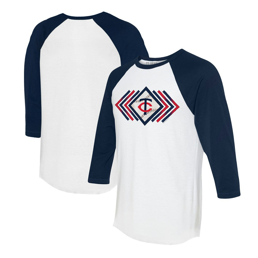 Minnesota Twins Tiny Turnip Women's Prism Arrows 3/4-Sleeve Raglan T-Shirt Online