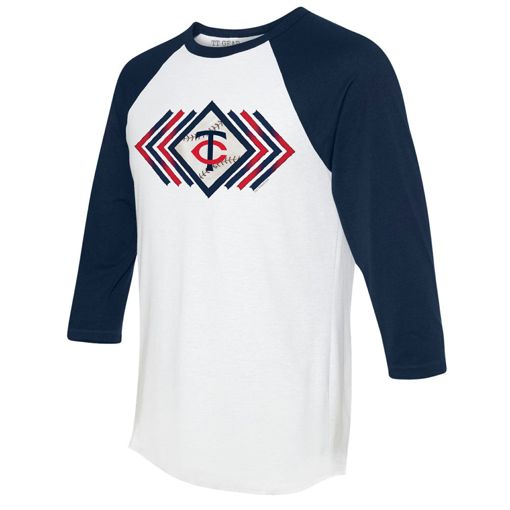 Minnesota Twins Tiny Turnip Women's Prism Arrows 3/4-Sleeve Raglan T-Shirt Online