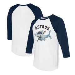 Houston Astros Tiny Turnip Women's Shark 3/4-Sleeve Raglan T-Shirt Clearance