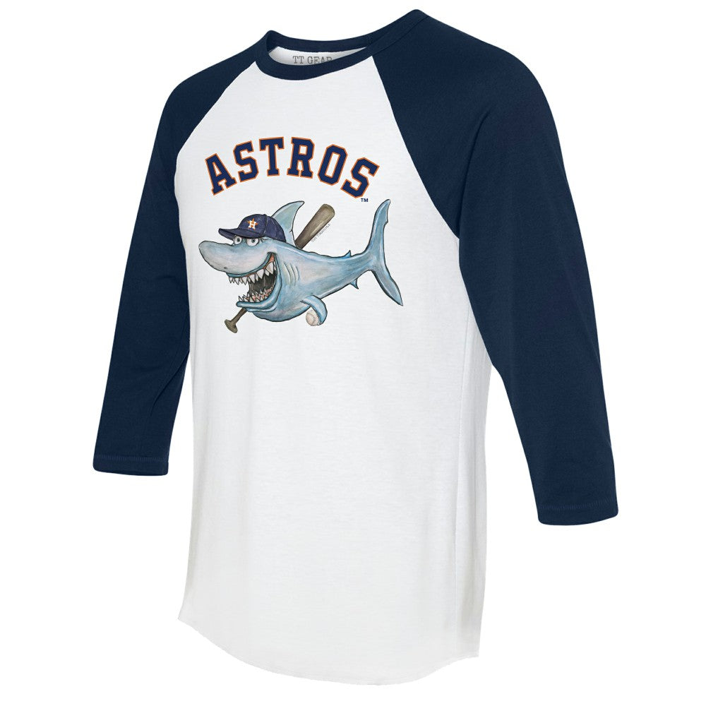 Houston Astros Tiny Turnip Women's Shark 3/4-Sleeve Raglan T-Shirt Clearance