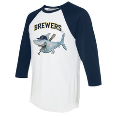 Milwaukee Brewers Tiny Turnip Women's Shark 3/4-Sleeve Raglan T-Shirt discount