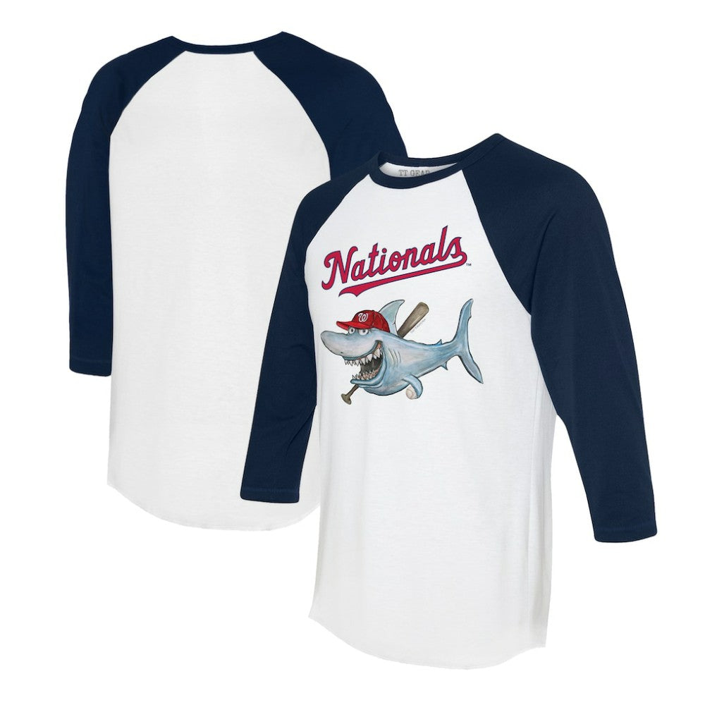 Washington Nationals Tiny Turnip Women's Shark 3/4-Sleeve Raglan T-Shirt Near Me