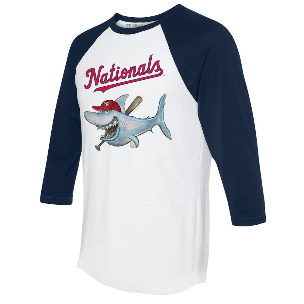 Washington Nationals Tiny Turnip Women's Shark 3/4-Sleeve Raglan T-Shirt Near Me