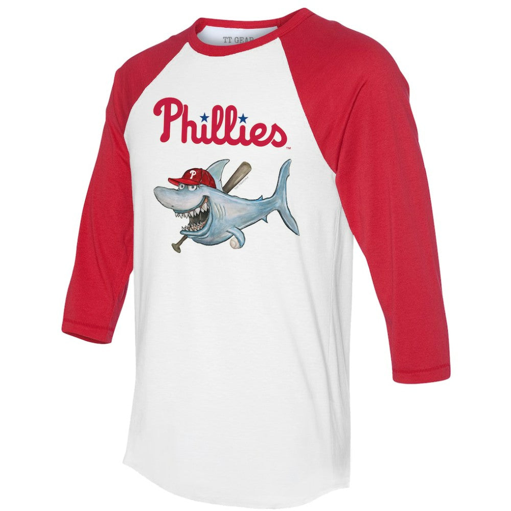 Philadelphia Phillies Tiny Turnip Women's Shark 3/4-Sleeve Raglan T-Shirt for sale