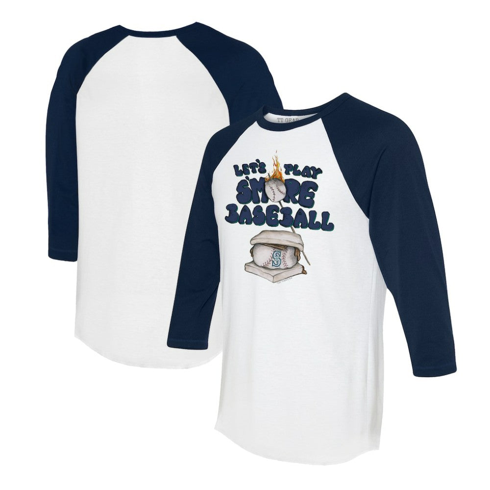 Seattle Mariners Tiny Turnip Women's Smores 3/4-Sleeve Raglan T-Shirt Online