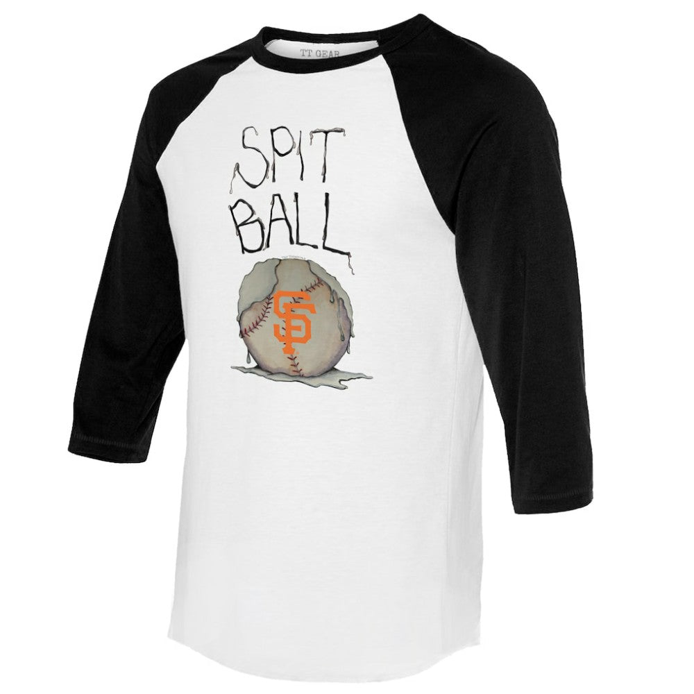 San Francisco Giants Tiny Turnip Women's Spit Ball 3/4-Sleeve Raglan T-Shirt for sale