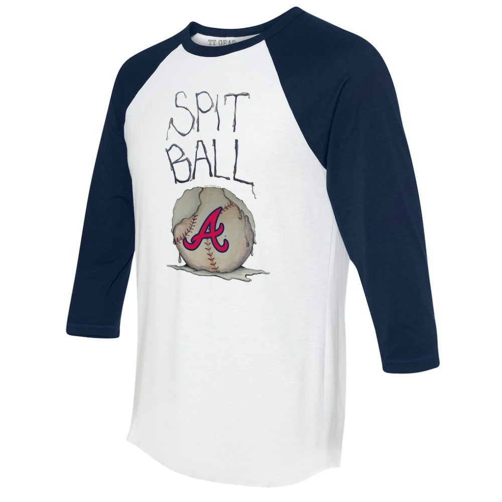 Atlanta Braves Tiny Turnip Women's Spit Ball 3/4-Sleeve Raglan T-Shirt On Sale