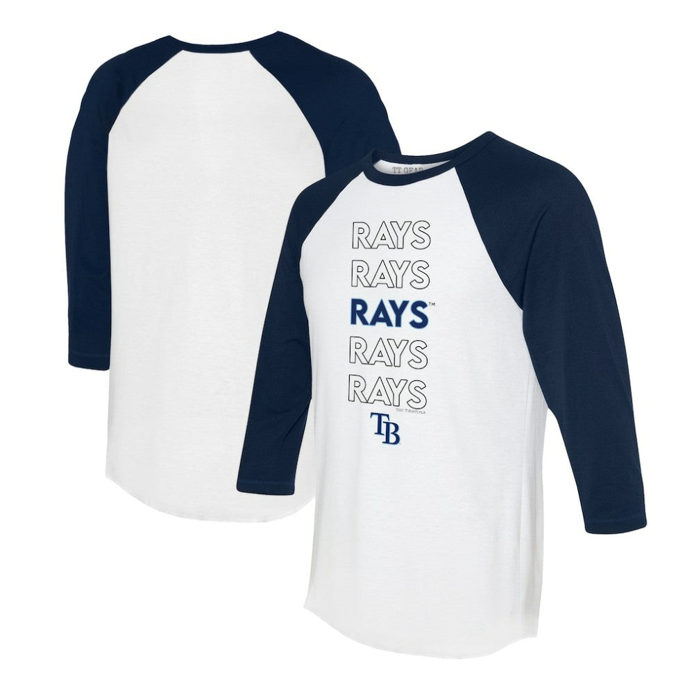Tampa Bay Rays Tiny Turnip Women's Stacked 3/4-Sleeve Raglan T-Shirt for sale