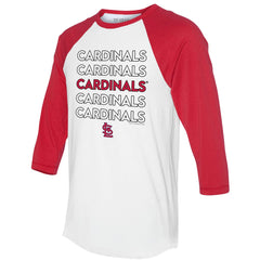 St. Louis Cardinals Tiny Turnip Unisex Stacked 3/4-Sleeve Raglan T-Shirt Online