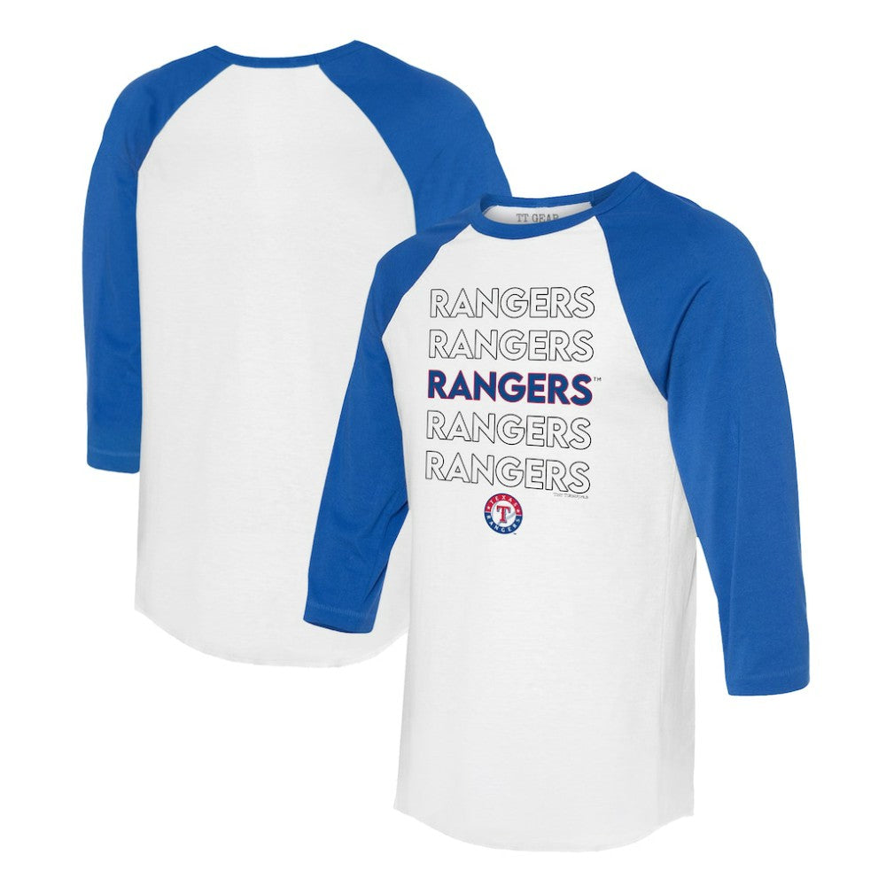 Texas Rangers Tiny Turnip Unisex Stacked 3/4-Sleeve Raglan T-Shirt Sale