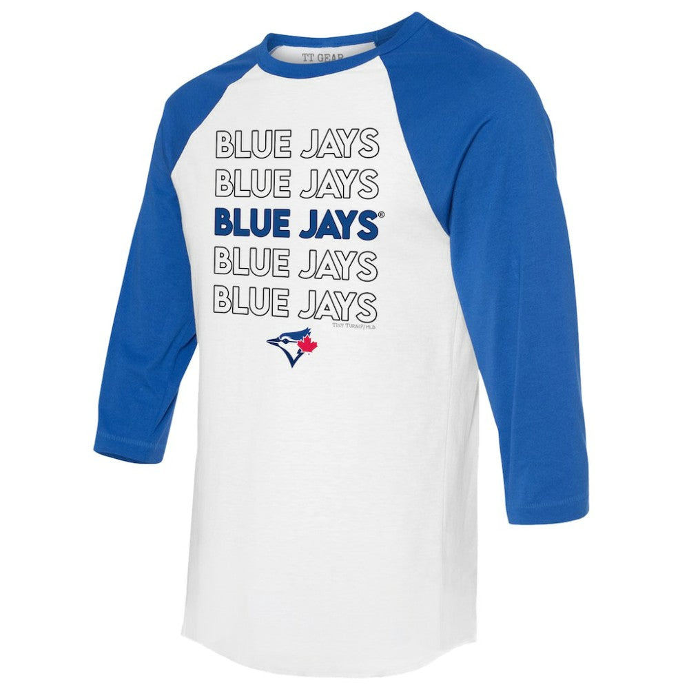 Toronto Blue Jays Tiny Turnip Unisex Stacked 3/4-Sleeve Raglan T-Shirt Online