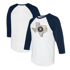 Houston Astros Tiny Turnip Unisex State Outline 3/4-Sleeve Raglan T-Shirt Clearance