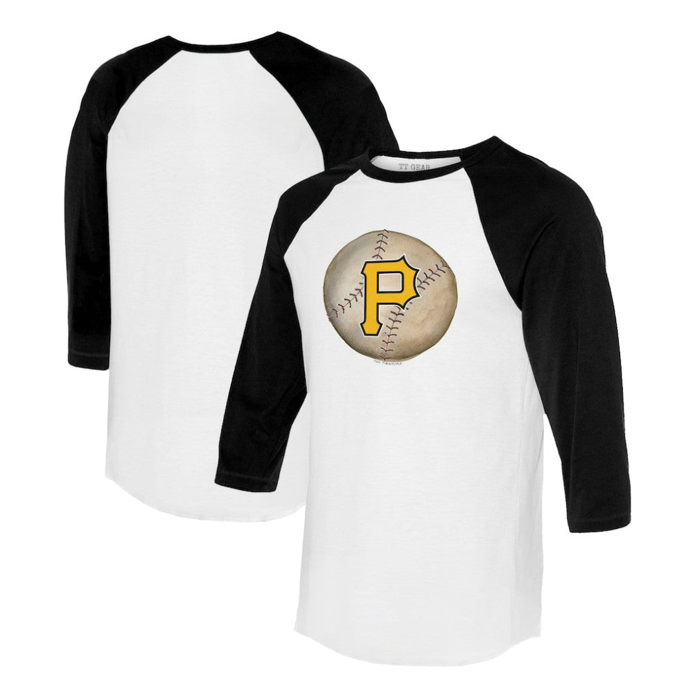 Pittsburgh Pirates Tiny Turnip Unisex Stitched Baseball 3/4-Sleeve Raglan T-Shirt Lifestyle