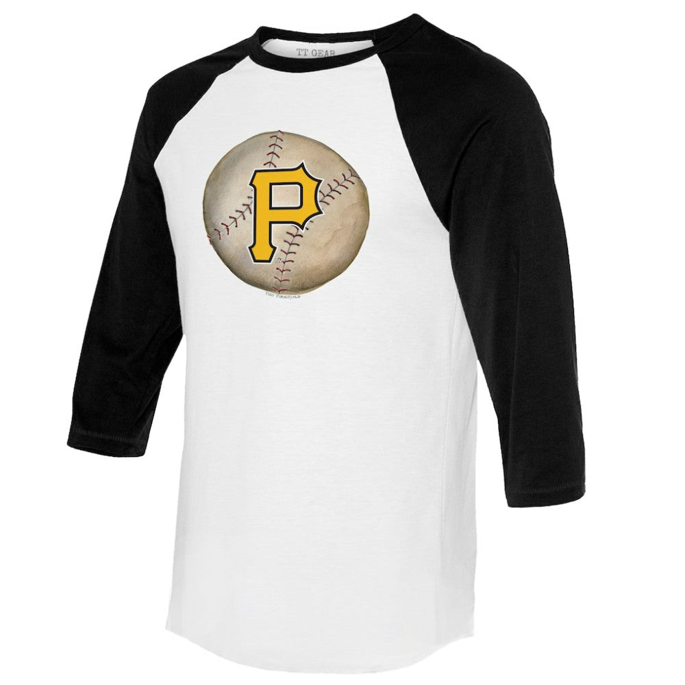 Pittsburgh Pirates Tiny Turnip Unisex Stitched Baseball 3/4-Sleeve Raglan T-Shirt Lifestyle
