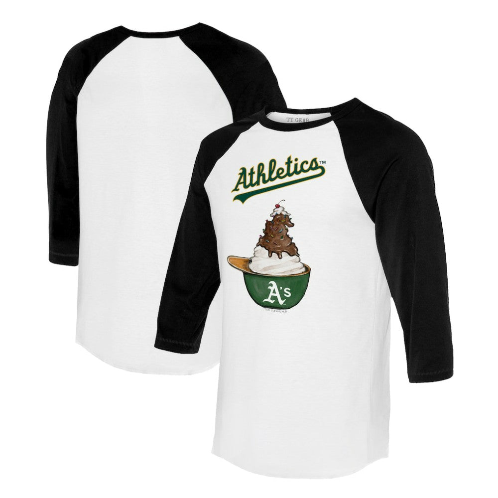 Athletics Tiny Turnip Unisex Sundae Helmet 3/4-Sleeve Raglan T-Shirt Sale