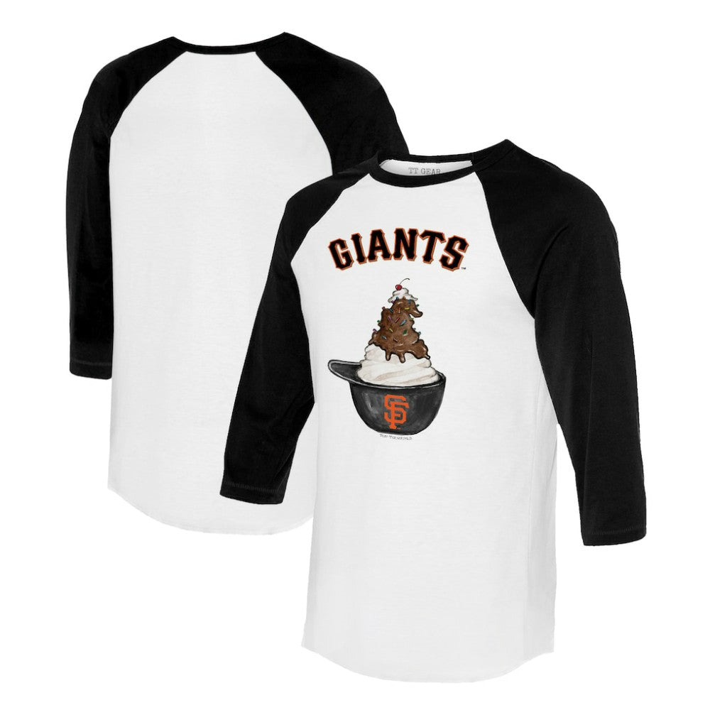 San Francisco Giants Tiny Turnip Unisex Sundae Helmet 3/4-Sleeve Raglan T-Shirt discount