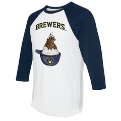 Milwaukee Brewers Tiny Turnip Unisex Sundae Helmet 3/4-Sleeve Raglan T-Shirt discount