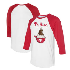 Philadelphia Phillies Tiny Turnip Unisex Sundae Helmet 3/4-Sleeve Raglan T-Shirt Lifestyle