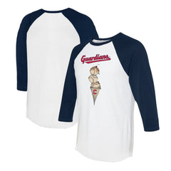 Cleveland Guardians Tiny Turnip Unisex Triple Scoop 3/4-Sleeve Raglan T-Shirt Online