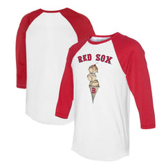 Boston Red Sox Tiny Turnip Unisex Triple Scoop 3/4-Sleeve Raglan T-Shirt Lifestyle