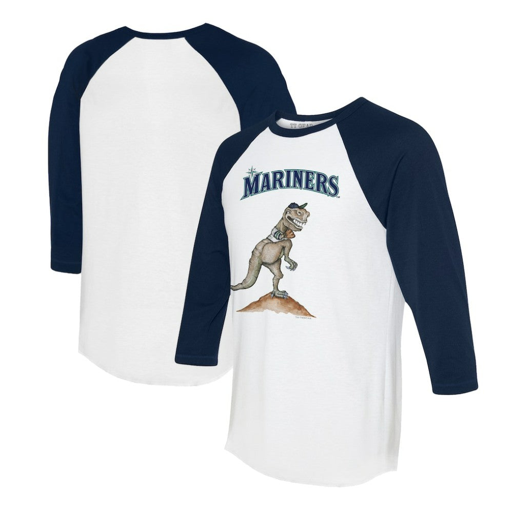 Seattle Mariners Tiny Turnip Unisex TT Rex 3/4-Sleeve Raglan T-Shirt Online