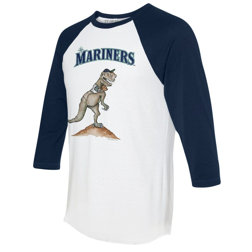 Seattle Mariners Tiny Turnip Unisex TT Rex 3/4-Sleeve Raglan T-Shirt Online