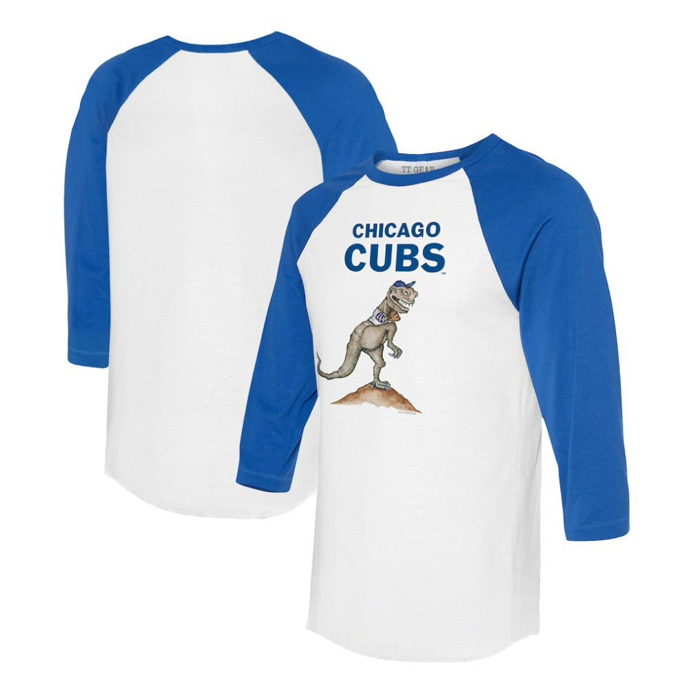 Chicago Cubs Tiny Turnip Unisex TT Rex 3/4-Sleeve Raglan T-Shirt Clearance