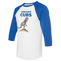 Chicago Cubs Tiny Turnip Unisex TT Rex 3/4-Sleeve Raglan T-Shirt Clearance